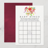 Vintage Chic Rustic Charme Baby shower Bingo