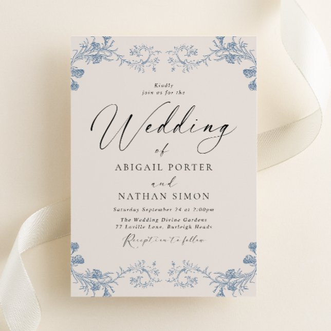 Invitation Vintage Chinoiserie Classic Wedding (Créateur téléchargé)
