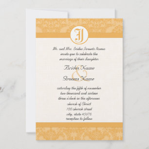 Invitation Vintage cire d'abeille Damask Votre mariage photo
