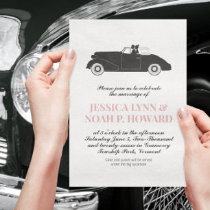 Invitation Vintage Classic Car Cottagecore choisir la couleur