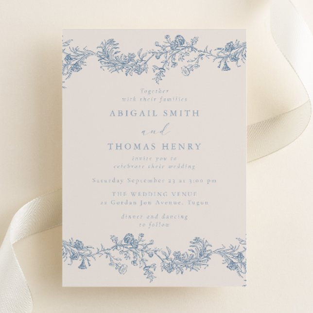 Invitation Vintage Classic Elegance Wedding (Créateur téléchargé)