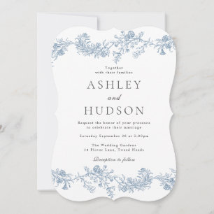 Invitation Vintage classique élégant Floral Toutes saisons Ma