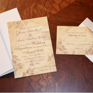 Invitation Vintage Country Barn Mariage