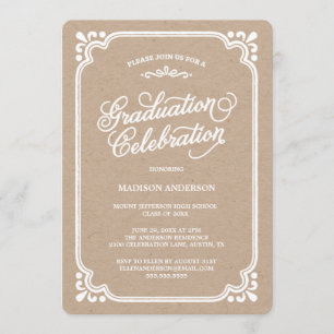 Invitation Vintage Country   Carton d'invitation à la remise 