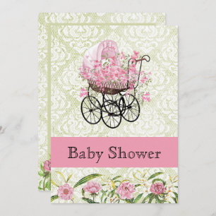 Invitation vintage de baby shower