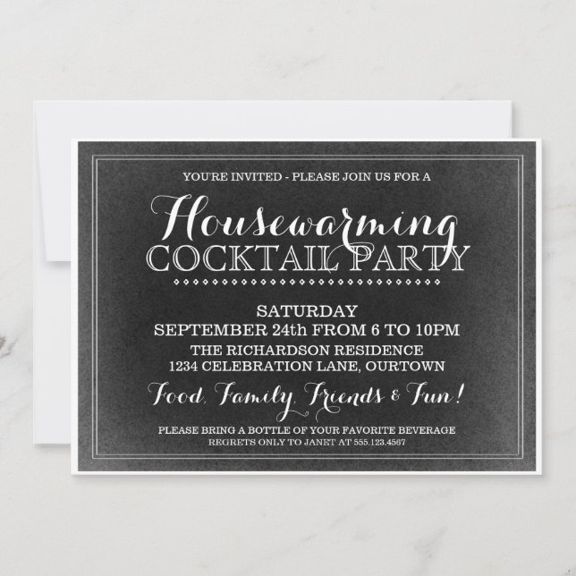 Invitation vintage de Cocktail House (Devant)