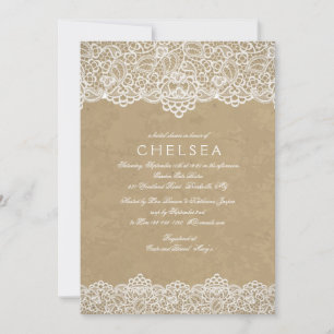 Invitation vintage de dentelle