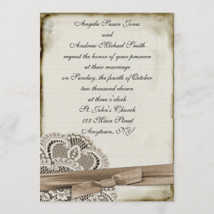 Invitation vintage de dentelle de Melinda