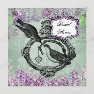 Invitation vintage de Fête de la mariée de