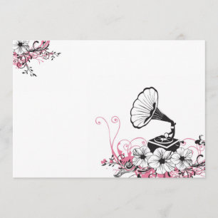 Invitation vintage de gramophone