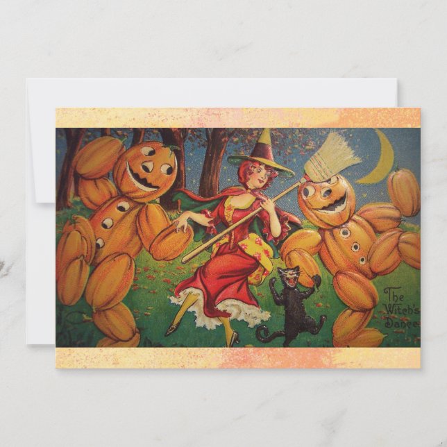 Invitation vintage de Halloween (Devant)