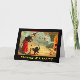 Invitation vintage De La Fête D'Halloween Avec Un 