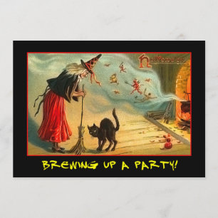 Invitation vintage de partie de Halloween avec le
