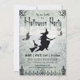 Invitation vintage de partie de Halloween de