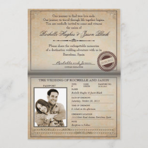 Invitation vintage de passeport
