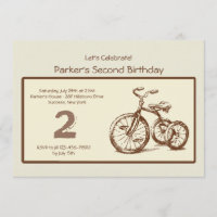 Invitation vintage de tricycle