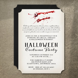 Invitation Vintage d'Halloween Vampire