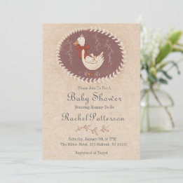 Invitation Vintage Duckling