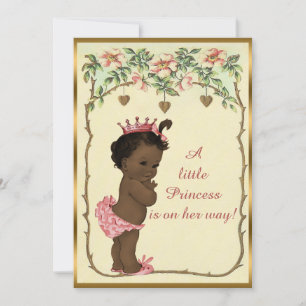 Invitation Vintage Ethnic Princess Roses et Baby shower des C