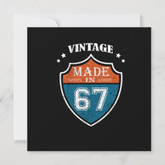 Invitation Vintage Fabriqué En 67 1967 Cadeau Anniversaire