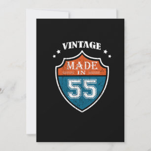 Invitation Vintage Fait En 55 1955 Cadeau Anniversaire