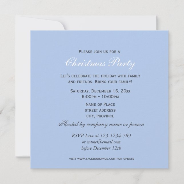 Invitation Vintage fête de Noël (Devant)