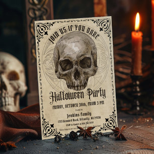 Invitation Vintage fête d'Halloween