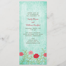 Invitation vintage florale et de feuille