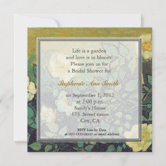 Invitation Vintage florale sauvage rose nuptiale
