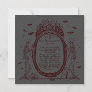 Invitation Vintage Frame Black Halloween