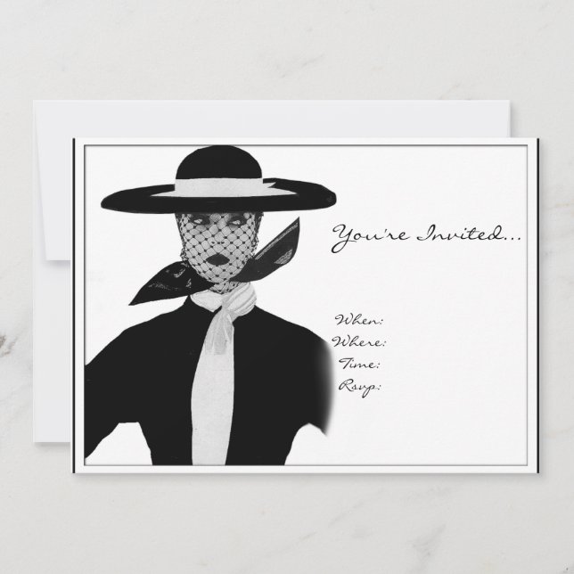 Invitation vintage Haute Société (Devant)