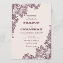 Vintage Lace Blush Pink & Mauve Rustique Mariage