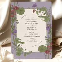 Vintage Lavender Mariage Jeannie Foord Art Nouveau