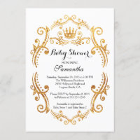 Invitation vintage Little Princess Baby shower