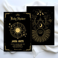 Vintage Lune Soleil symbole d'art boho baby shower