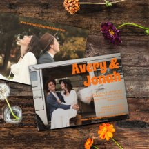 Vintage moderne Retro Bold Typographie Mariage pho