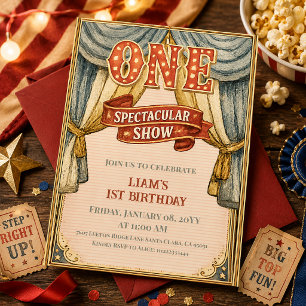 Invitation Vintage One Spectacular Show Cirque Premier Annive