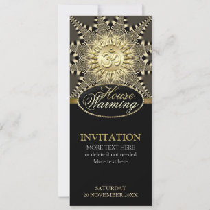 Invitation vintage or à une fête de pendaison de c