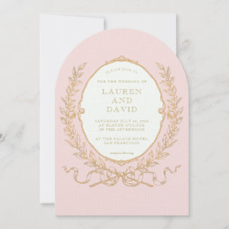Invitation vintage Pink Paris Glam