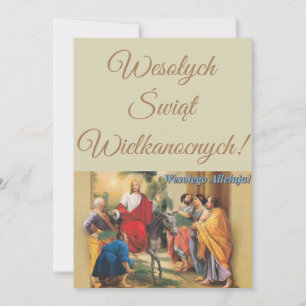 Invitation Vintage polonais Pâques Wesolego Alleluja