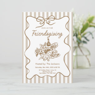 Invitation vintage pour Friendsgiving