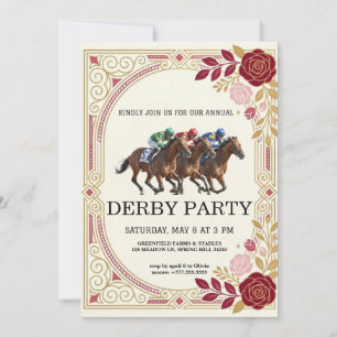 Invitation vintage pour la fête du Derby de course