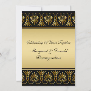 Invitation vintage pour les 50 ans de mariage