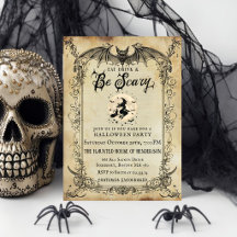 Invitation vintage pour soirée Halloween | Haunted