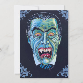 Invitation vintage pour une effrayante Halloween É