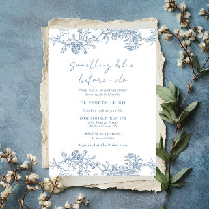 Invitation Vintage Quelque Chose De Bleu Avant De Faire Fête