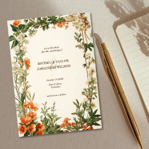 Invitation Vintage Retro Art Nouveau Botanique Enregistrer la
