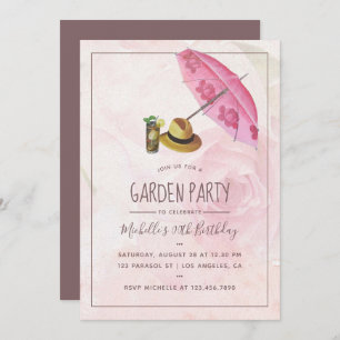 Invitation Vintage Retro Garden