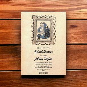 Invitation Vintage Retro les années 50 Romantique Fête des ma
