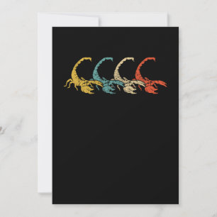 Invitation Vintage Retro Pop Art Scorpion animal cadeau